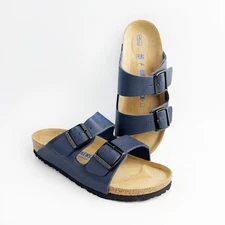 Birkenstock Arizona Birko-Flor Soft Footbed Sandals Women’s Shoes - Blue