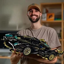 1690 Pieces, Green Racing Building Block Toys, Abs Materials,Manual Toy