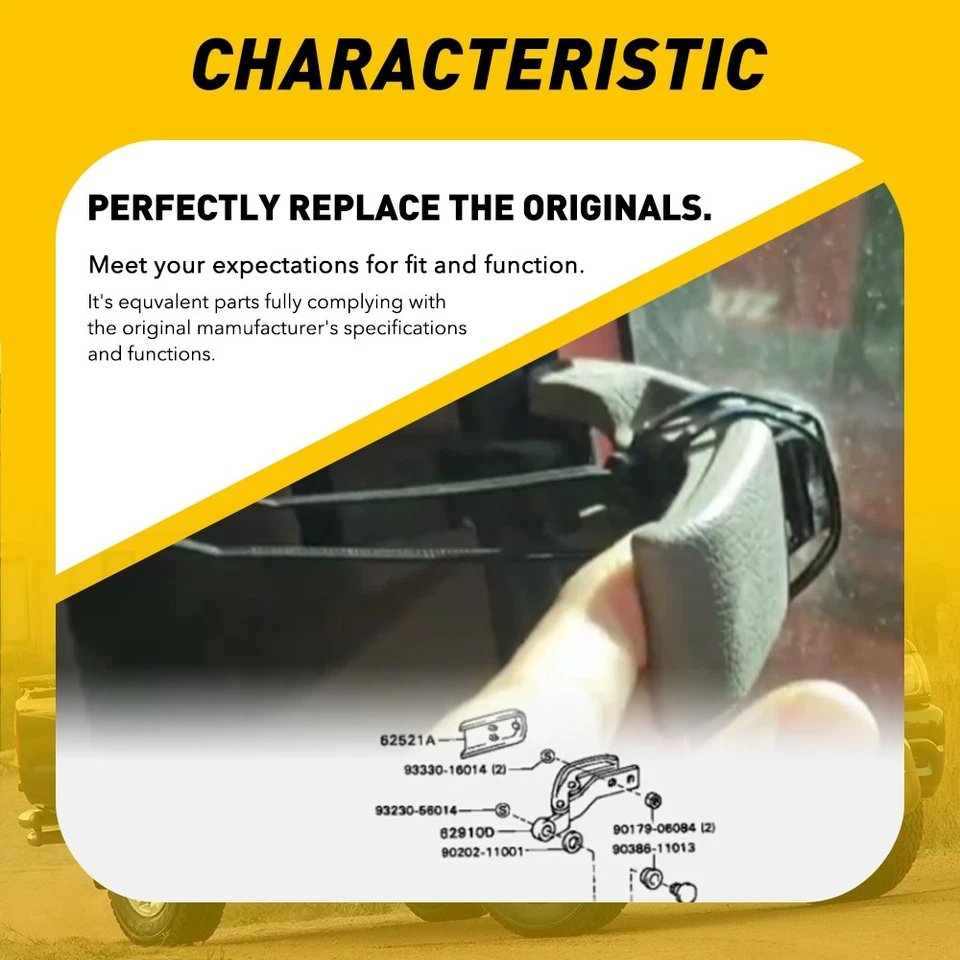 Gray Rear Glass Window Cab Latch Lock Left Right For Tacoma Toyota T100 1989-00 - Imagem 4 de 4