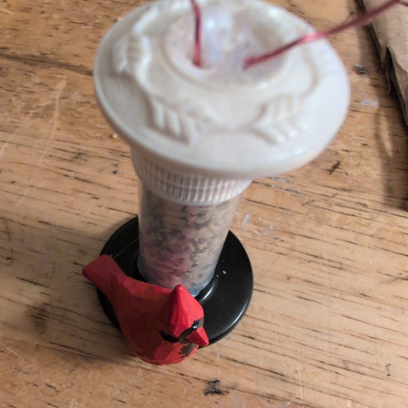 Dollhouse Miniature Birdfeeder - Handcrafted