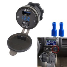 Versatile and Reliable Socket Outlet with Voltmeter for Car Motorcycle