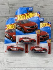 Set Of 3 2025 Hot Wheels- 2018 HONDA CIVIC TYPE R Then Now 3/10 Box Ships