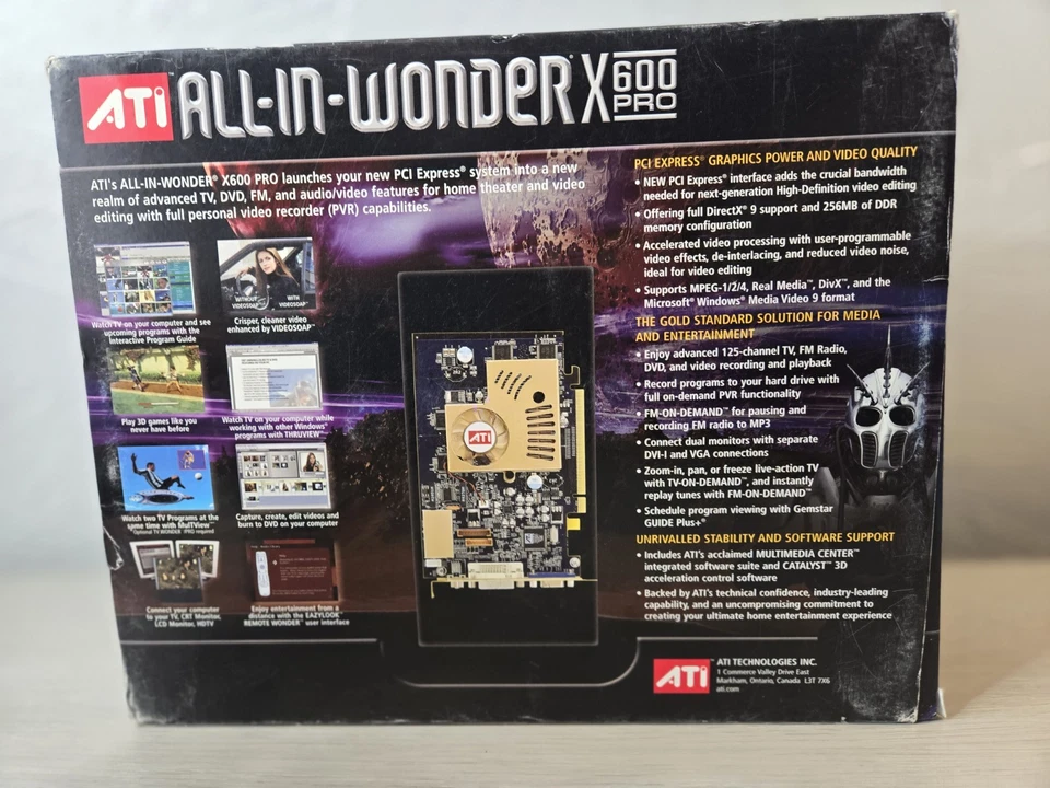 NEW ATI All In Wonder X600 Pro 128MB PCI-e Video Card + Output Cable 102A4640300 - Image 3 of 4