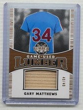 GARY MATTHEWS 2024 Leaf Lumber Game Used Bat Bronze #40/40
