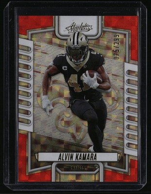 2023 Panini Absolute #47 Alvin Kamara Orange Mosaic #/299