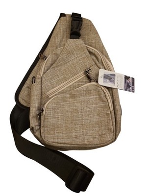 Nupouch Anti-Theft Day Pack Crossbody Sling Backpack USB Charging Port Tan NWT