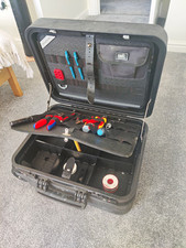 GT Line Black Tool Box with Wheels, Handle & Lockable Case