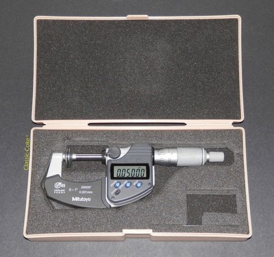   Mitutoyo 323 350 Digimatic Carbide Disc 0 1'' Micrometer 0.00005'' Grad      