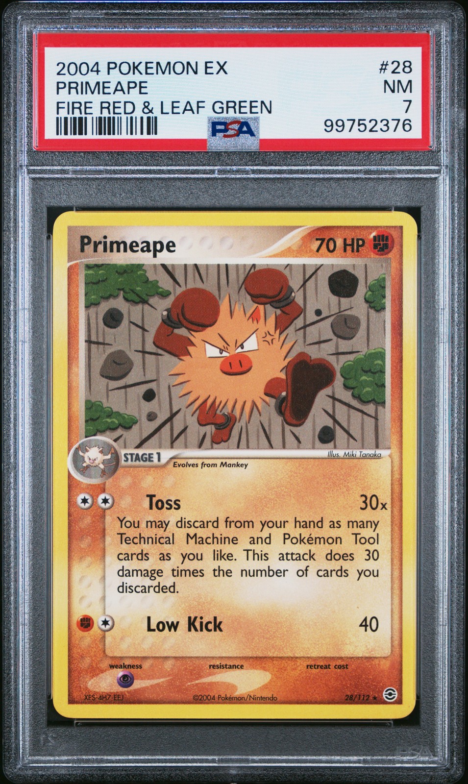 2004 POKEMON EX FIRE RED & LEAF GREEN #28 PRIMEAPE PSA 7