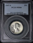 1947-S 25C Washington Quarter PCGS MS66