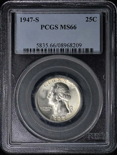 1947-S 25C Washington Quarter PCGS MS66