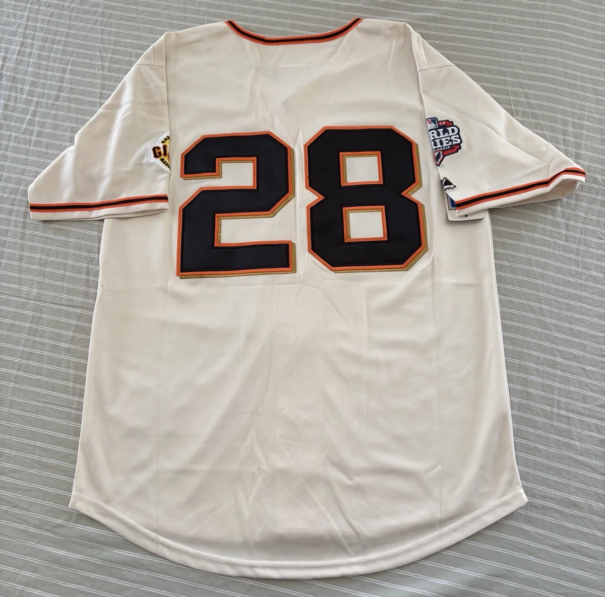 MAILLOT FEMME SAN FRANCISCO GIANTS MAJESTIC COOLBASE, ÉDITION WORLD SERIES 2014, ORANGE TAILLE XL