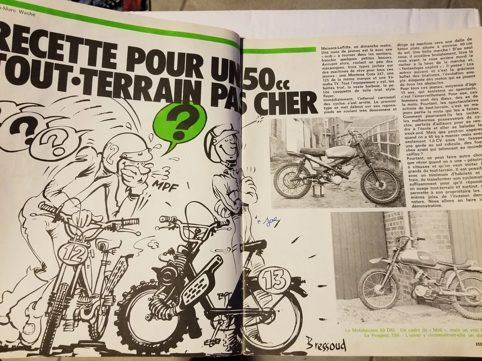 MOTO VERTE n°10 - 1975 - MOTOBECANE D 52 TT - 125 et 175 BPS SIX JOURS - Photo 3/4