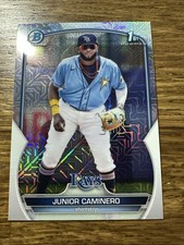 Junior Caminero 1st Mojo Bowman Chrome 2023 Bowman Mega Box Rays