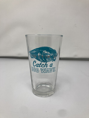 Kona Brewing Company Pint Glass  Catch A Big Wave  Blue Graphics , Good Shape
