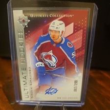 2024-25 ULTIMATE COLLECTION #136 NIKOLAI KOVALENKO RC AUTOGRAPH 082/299 AVS