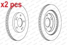 X2 PCS L&R SIDES BRAKE DISC DDF1399