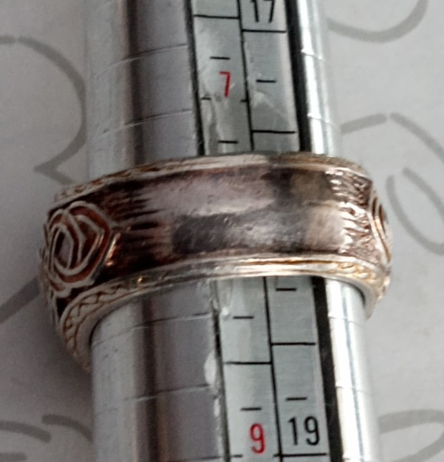 Franklin Mint Celtic Cross Trinity Ring Sterling … - image 5