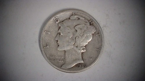 1939 . Mercury Dime .  XF Silver .
