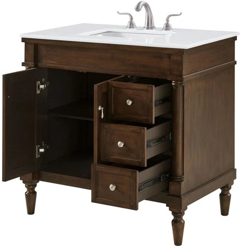 Elegant Lighting VF13036-VW Lexington 36" - Wood - Picture 8 of 12