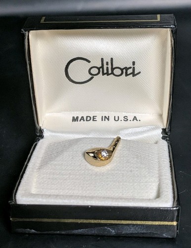 BEAUTIFUL VINTAGE COLIBRI GOLF CLUB GOLD PLATED TIE TACK - GREAT FOR FATHERS DAY - Picture 2 of 9