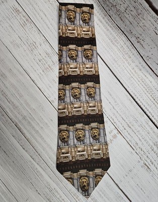 Lion Neck Tie, Stone Lion San Francisco Opera House inspired Necktie By Unicef