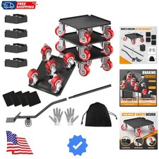 Heavy Duty 1500LBS Furniture Dolly & Movers with 5X 360° Wheels - Carbon Stee...