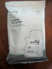 Motif Breast Milk Storage Bags 100ct, Leak-Proof, Freezer-Safe