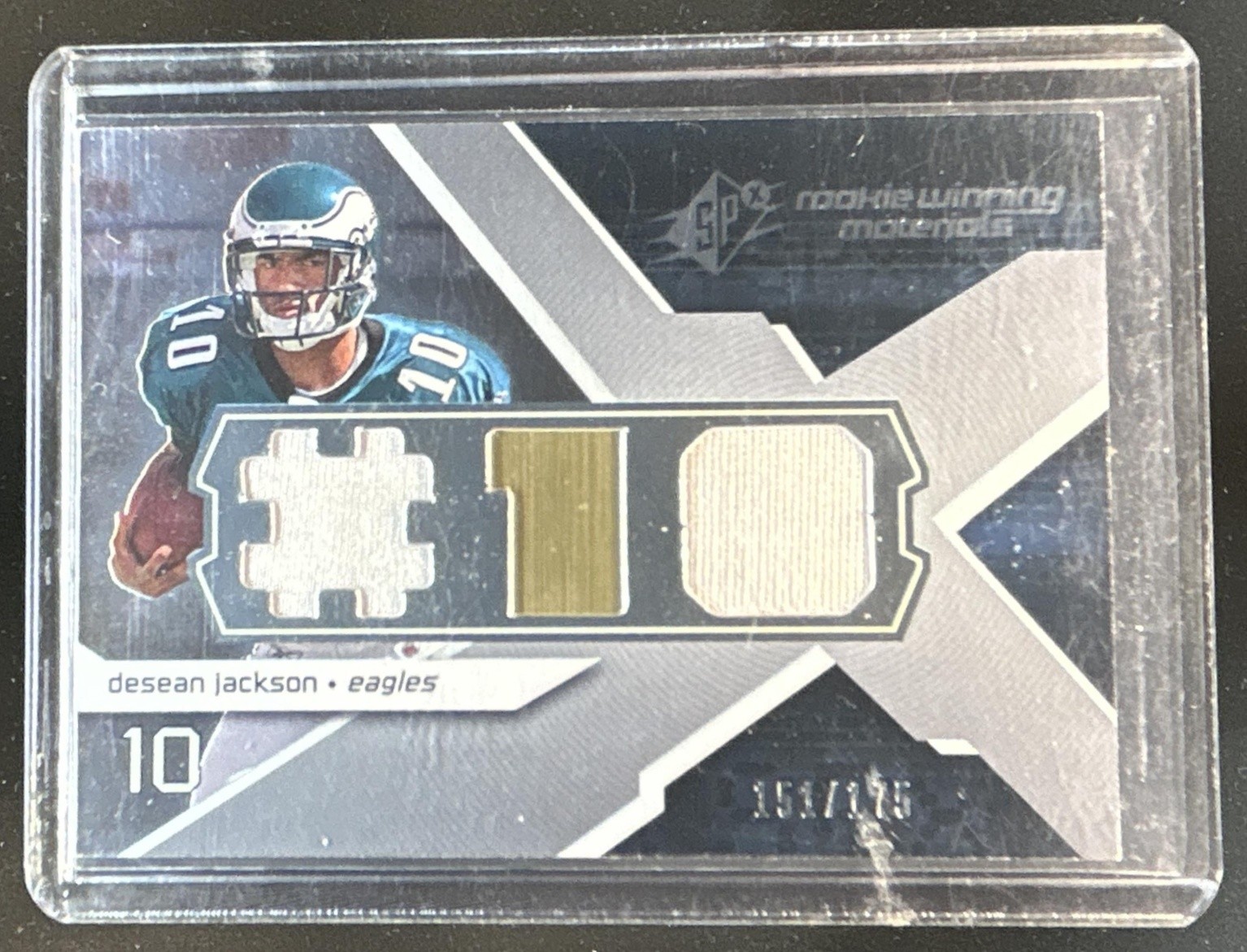 DeSean Jackson SPx Rookie Materials #RMDJ SPx Dual Patch