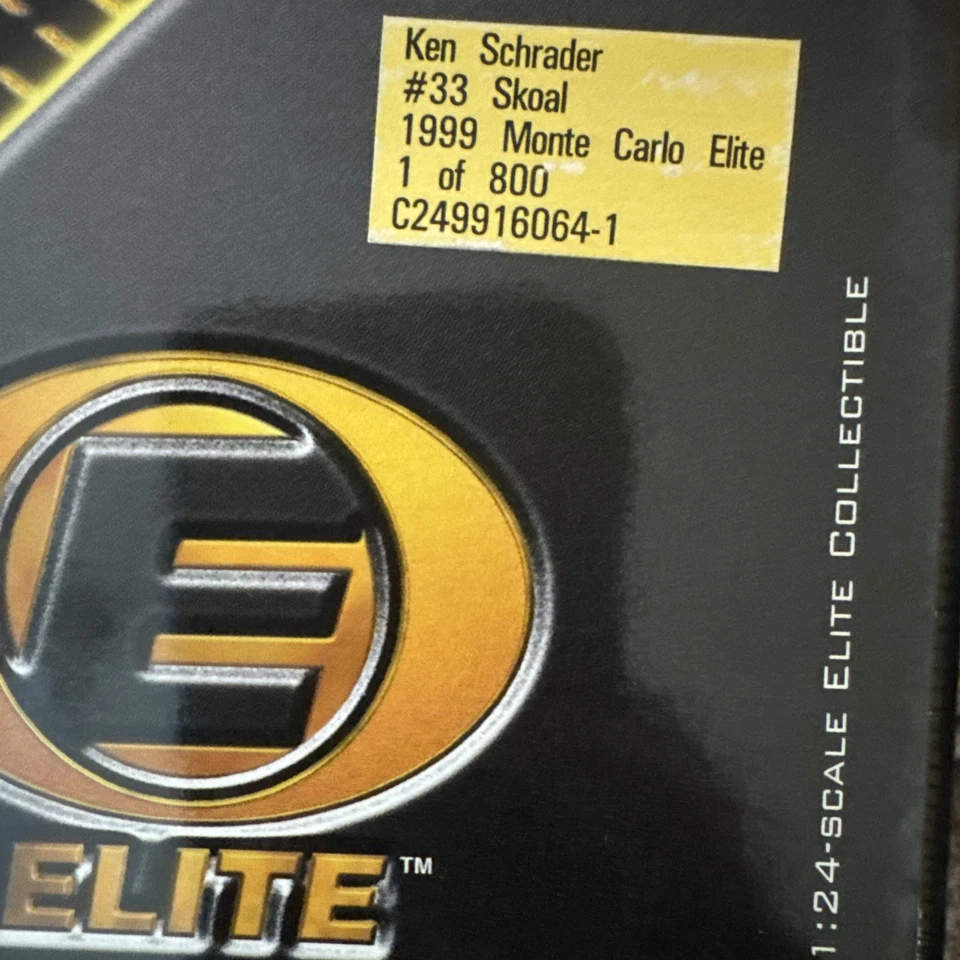 Ken Schrader 1999 SKOAL Monte Carlo Elite Diecast 1/24 1:800 - Image 4 of 4