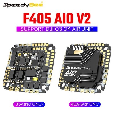 SpeedyBee F405 AIO V2 Flugregler 35A 40A ESC Gyro Dual BEC Für DJI O3 O4 Drohne