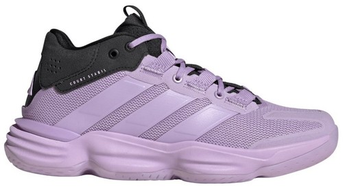 20N7adidas Court Stabil White Aurora Metallic Plum Mid Top 