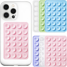 6 Pack Silicone Suction Phone Case Adhesive Mount, Strong Grip Holder for Selfie