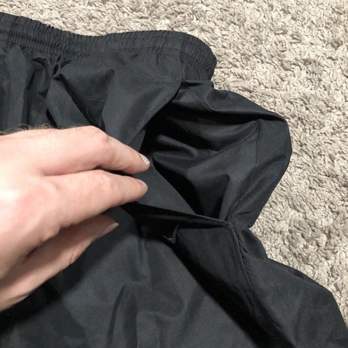 Vintage Y2K Nike Baggy Windbreaker Track Pants Men Size L Black Lined Zip Ankle - Picture 8 of 14