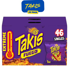 Takis Fuego Rolled Tortilla Chips 1 o 46 pk Chips Snacks Party Gift Box