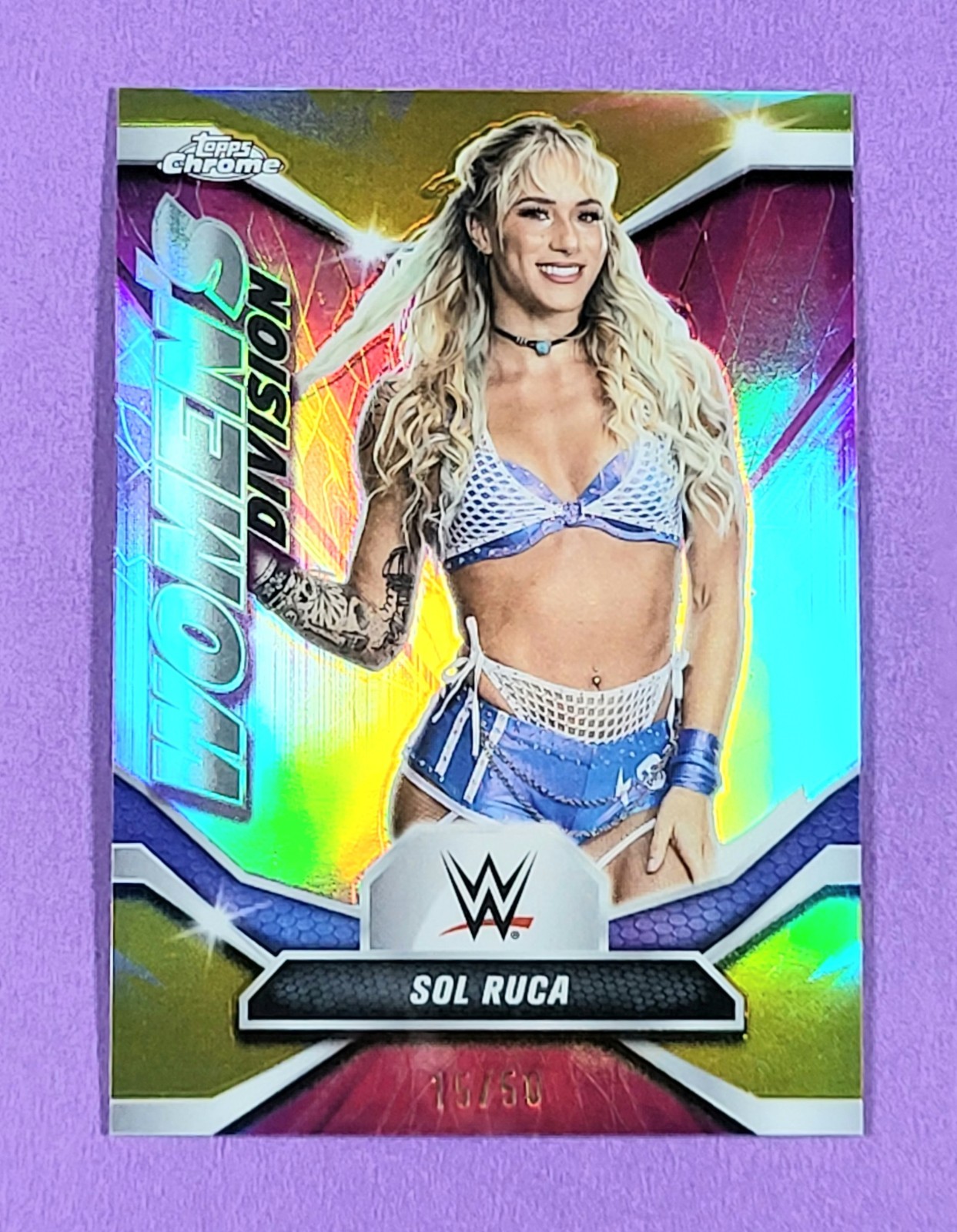 2026 Topps Chrome WWE | *GOLD* WOMEN'S DIVISION SP #WDV-11 | SOL RUCA *(#/50)*