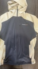 Technicals Men’s Hooded Softshell Full Zip Jacket Black/Beige Size S