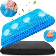 Gel Seat Cushion Honeycomb Breathable Pad Tailbone Back Pain Relief Office Chair