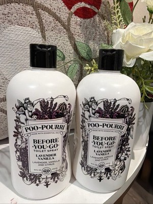 Poo-Pourri Before-You-Go Toilet Spray Refill Lavender Vanilla 16 oz (2pack)
