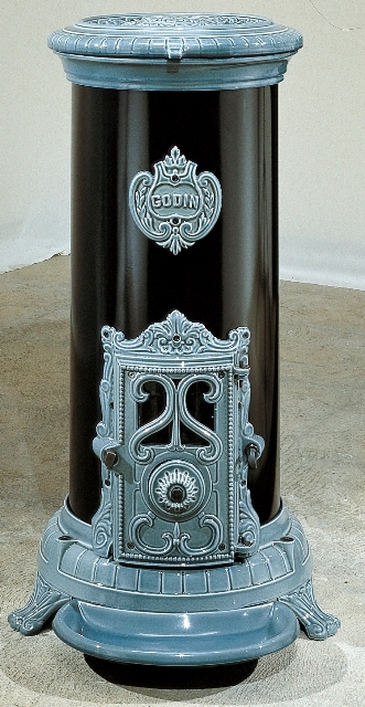 Petit Godin 3430 Antique Style Cast Iron Gas Stove Majolica Blue - Factory  2nd | eBay