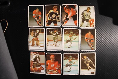 1974/75 Lipton Soup NHL cards.  Includes Orr, Lapointe, Cournoyer, Sittler