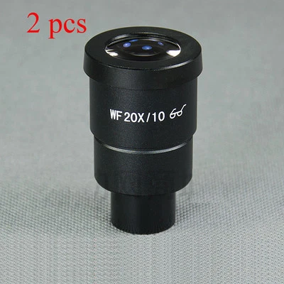PROSCOPE 2 pcs Super Widefield WF20X /10mm Microscope Eyepieces High Eye point 30mm Tube