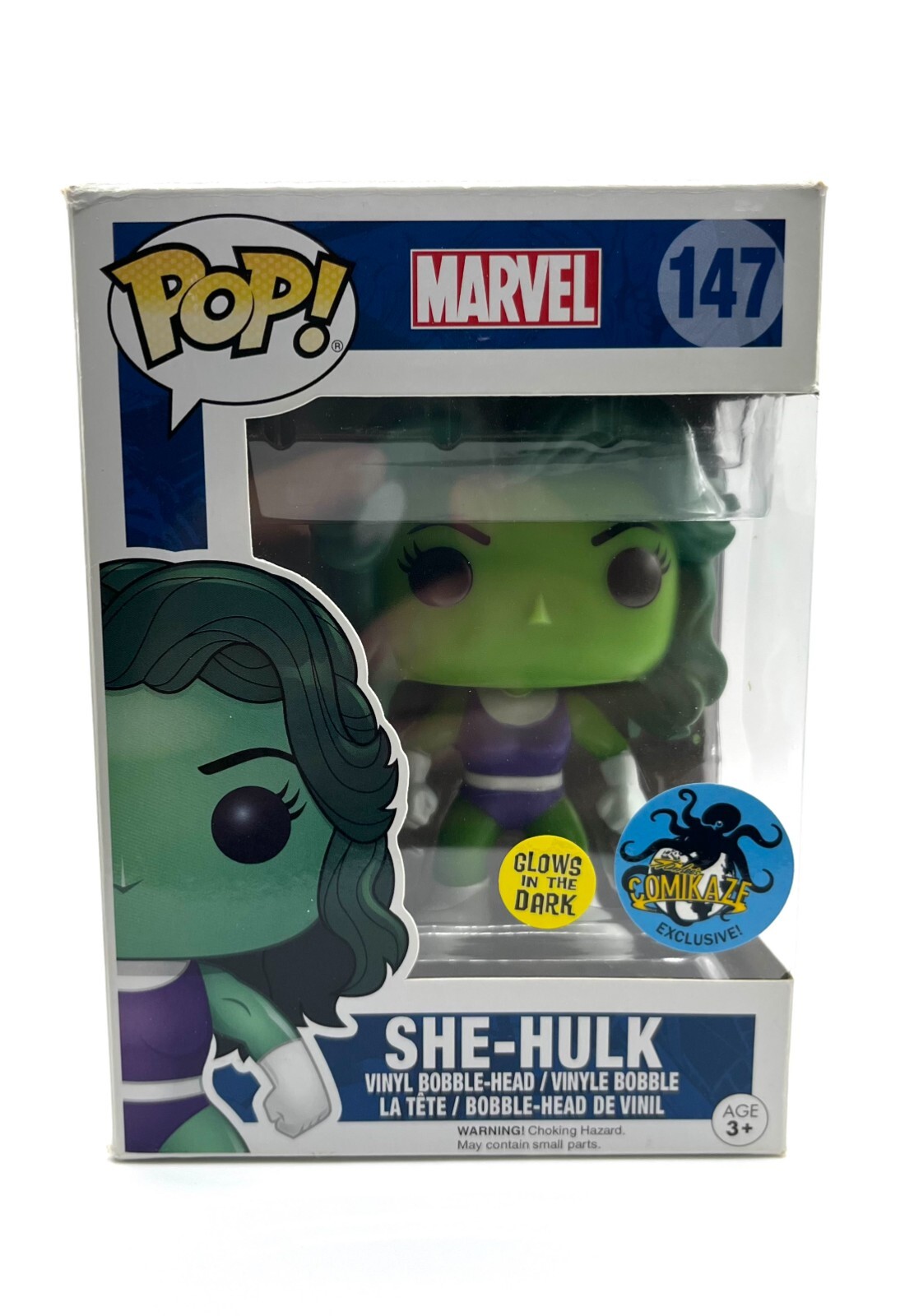 She-Hulk Funko Pop! #147 Comikaze Glow In The Dark Gitd Marvel Figure