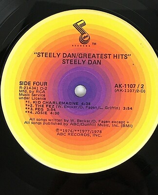 Steely Dan Greatest Hits 12” Vinyl Record Album LP 1972-1978 AK