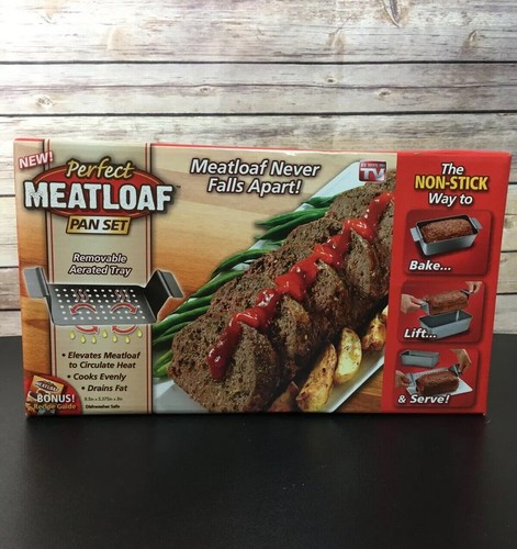Perfect Meatloaf Pan Set As Seen On TV Non-Stick New *No Recipe Booklet - Picture 6 of 12