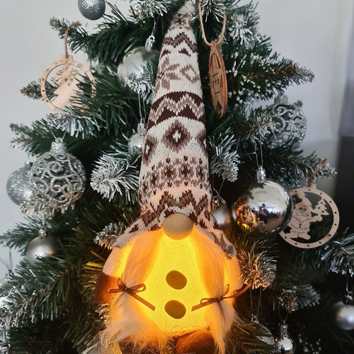 Wichtel Weihnachtsdekoration LED Licht Dekofigur Beleuchtet 33 cm - Bild 6 von 10
