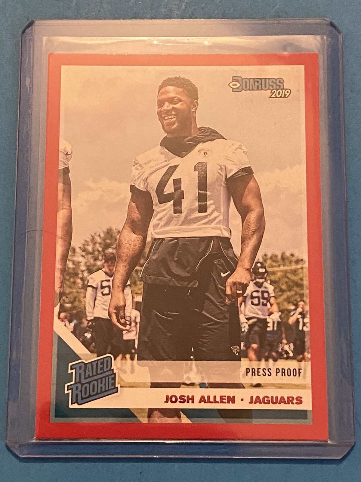 2019 Panini Donruss - Rated Rookie Press Proof Red #343 Josh Hines-Allen (RC)