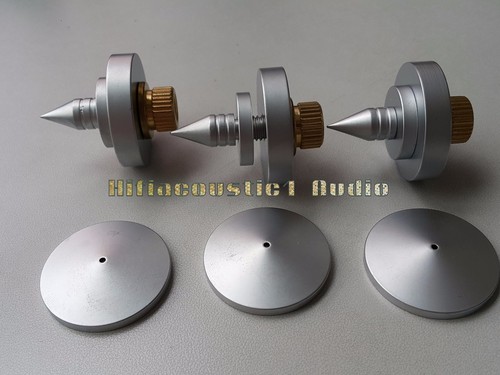HiFi 4set 35mm Insert housing Speaker Spike Isolation Stand Feet Cone M8 Screw - Picture 8 of 10
