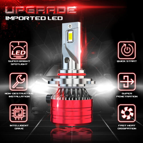 6Pcs fit Dodge Magnum 2005-2008 LED Headlight High/Low + Fog Light Combo Bulbs - Picture 3 of 14