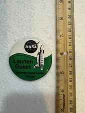 NASA Space shuttle LAUNCH GUEST BUTTON -  MID GREEN